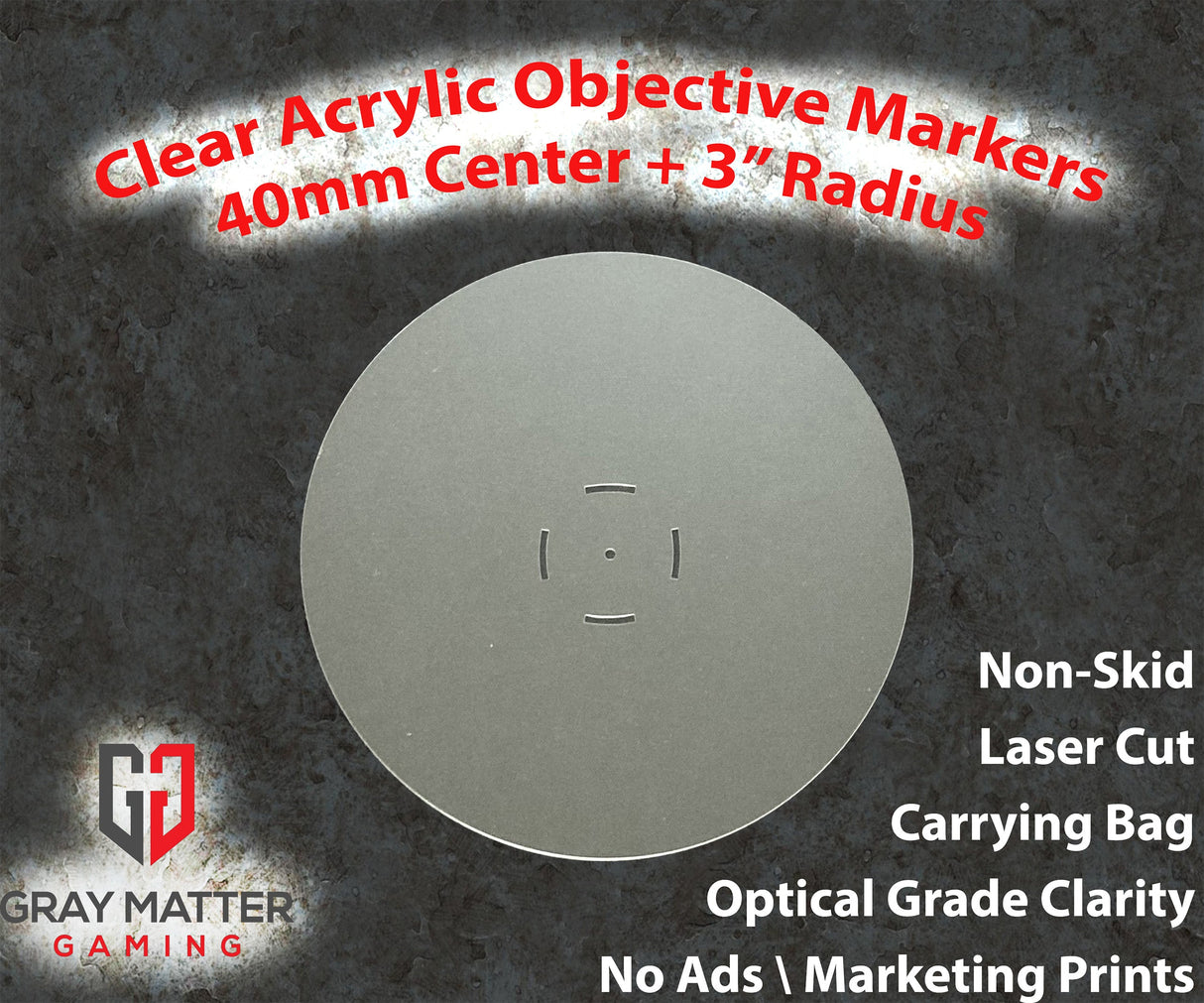 Acrylic Objective Markers - 7.57" Diameter