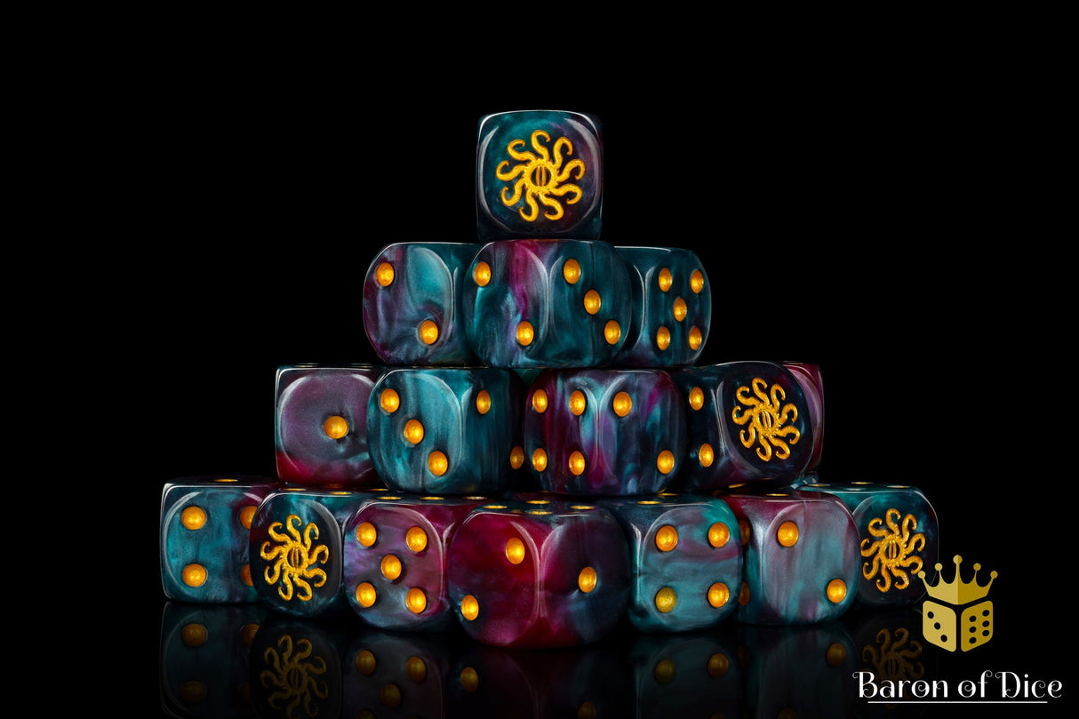 Cult of Knowledge Dice - Teal & Purple