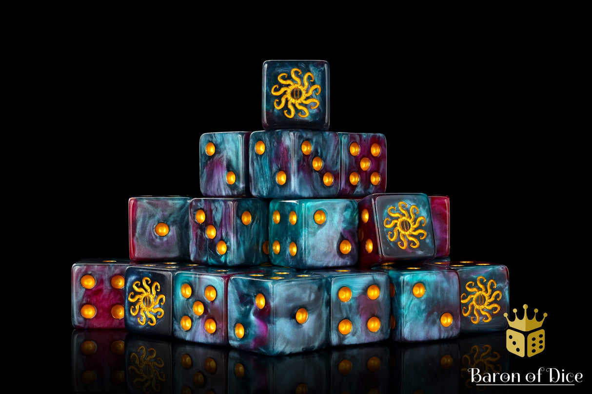 Cult of Knowledge Dice - Teal & Purple