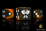 Skull Grinders Dice - Black Lava