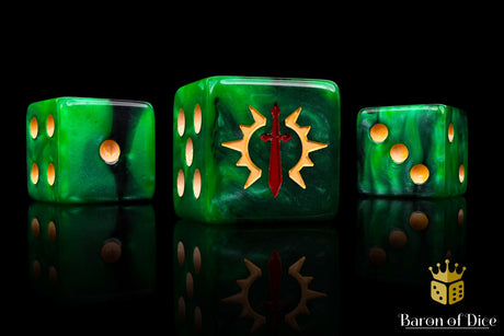 Consecrated Blades Dice - Green