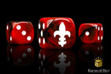 Fleur De Lis Dice - Red