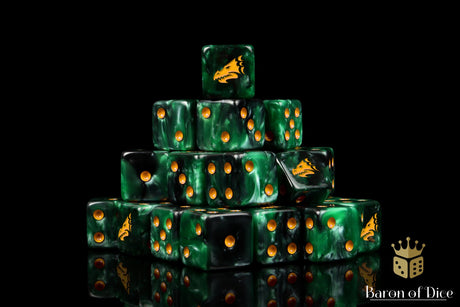 Drake Dice - Green & Gold