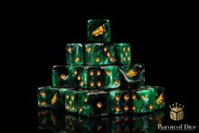 Drake Dice - Green & Gold