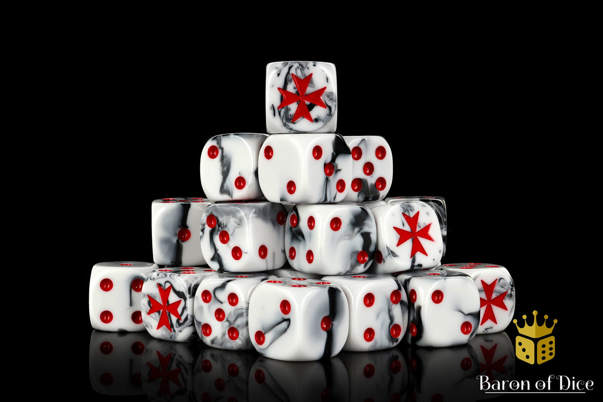 Knight Templar Dice - Red