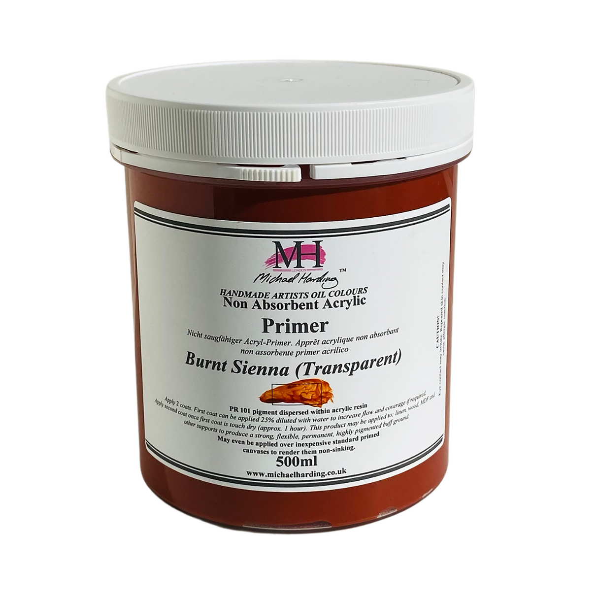 Michael Harding Non-Absorbent Acrylic Primer - Superior Base for Oil Paintings