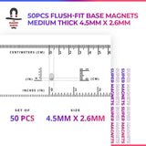 50pcs Flush-Fit Base Magnets for Warhammer 40k, Sigmar, and The Old World