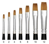 Trekell Sienna Synthetic Red Sable Long Handle Artist Brushes for Oil, Watercolor and Acrylic Painting