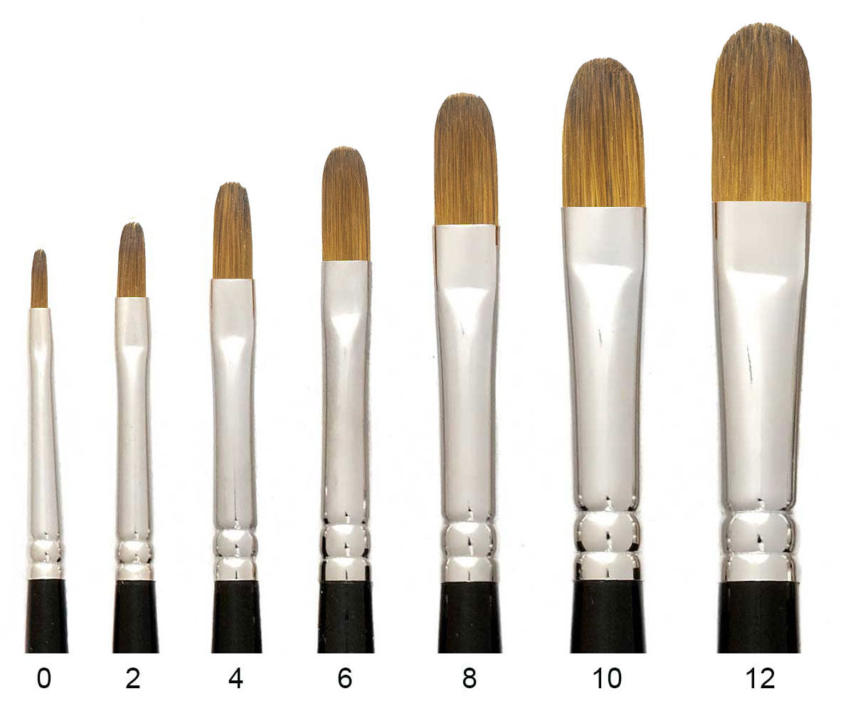 Trekell Sienna Synthetic Red Sable Long Handle Artist Brushes for Oil, Watercolor and Acrylic Painting