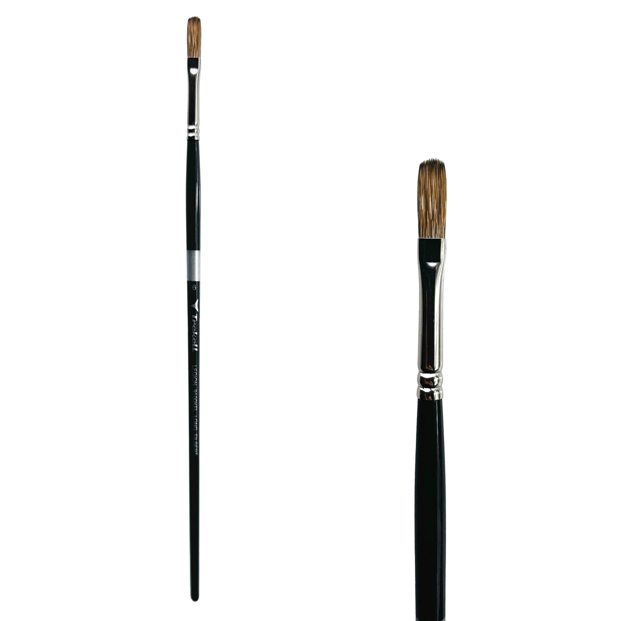 Trekell Legion Synthetic Mongoose Long Handle Artist Brush - Size #6 Long Filbert