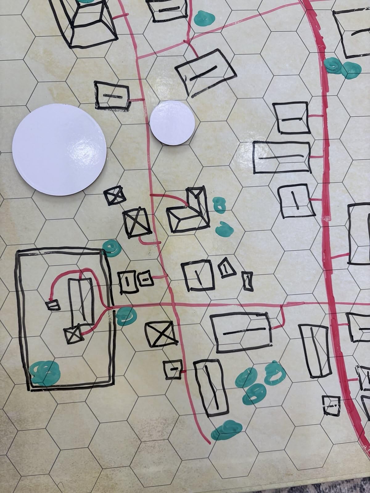 Futhark 100 Dry Erase Tokens for DND – Reusable RPG Tokens in 2 Sizes for Combat Tracking, Initiative, Conditions, and Effects – Reusable Circle Markers for Tabletop Board Games Accessories (100 PCS)