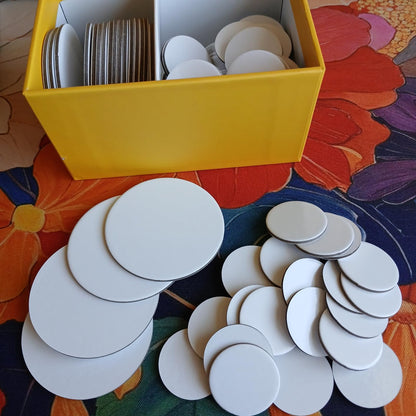 Futhark 100 Dry Erase Tokens for DND – Reusable RPG Tokens in 2 Sizes for Combat Tracking, Initiative, Conditions, and Effects – Reusable Circle Markers for Tabletop Board Games Accessories (100 PCS)