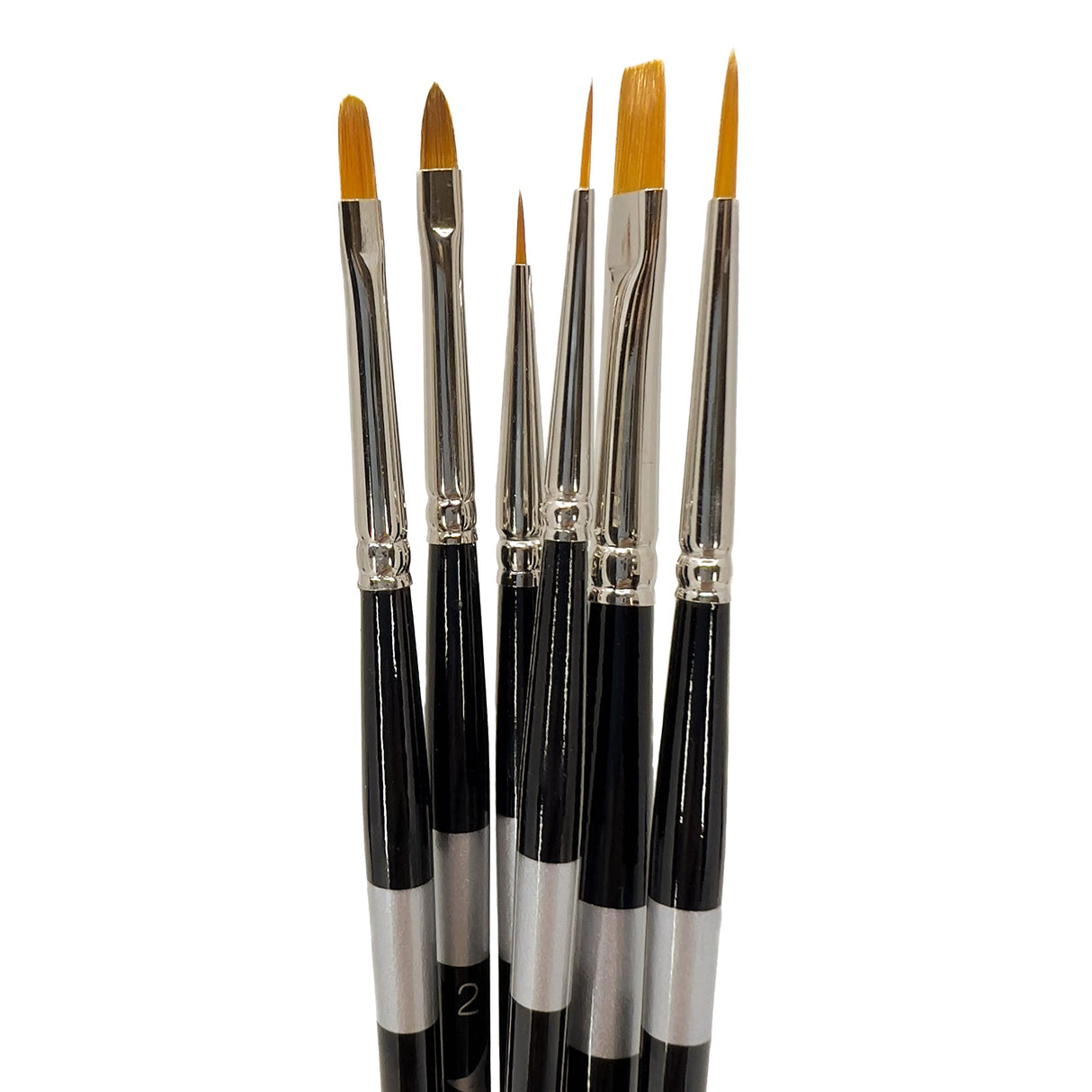 Trekell Golden Taklon Short Handle Top Sellers Brush Set