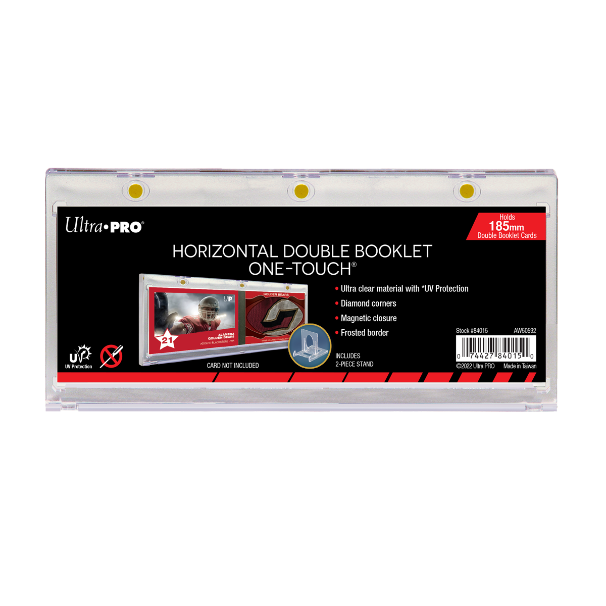 185mm Double Booklet Card UV ONE-TOUCH® Magnetic Holder