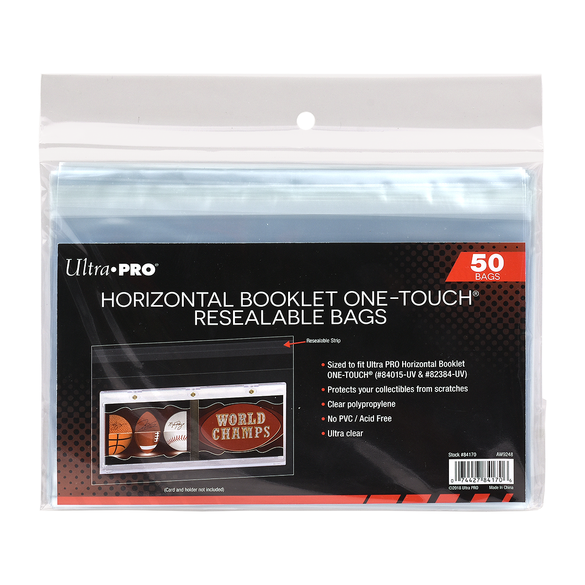 Horizontal Booklet ONE-TOUCH® Resealable Bags (50ct)