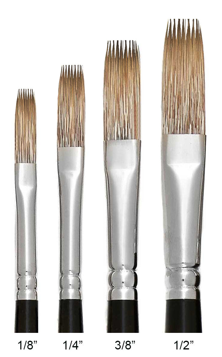 Trekell Legion Synthetic Mongoose Long Handle Artist Brushes For Oil and Acrylic