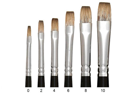 Trekell Legion Synthetic Mongoose Long Handle Artist Brushes For Oil and Acrylic