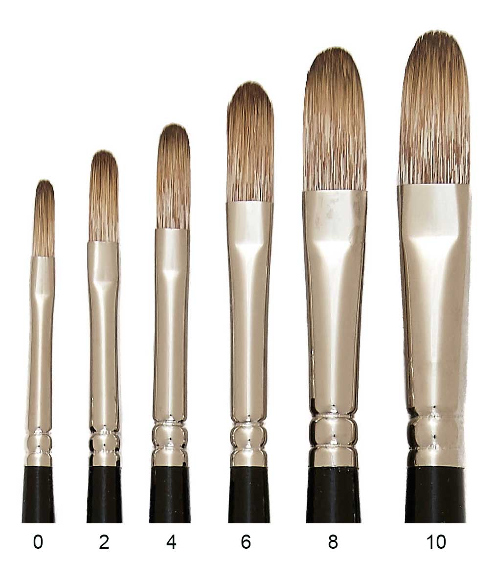 Trekell Legion Synthetic Mongoose Long Handle Artist Brushes For Oil and Acrylic