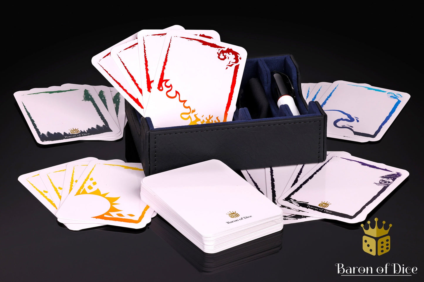 CCG Token Box Set | Magnetic Storage Box | TCG Dry Erase Cards 60ct