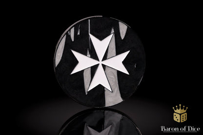 Knights Templar | Black | Wargaming & Datasheet Box | Baron's Coin™ Compatible