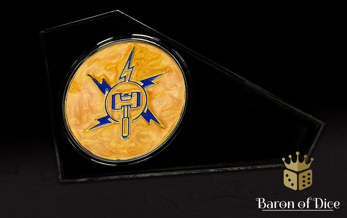 3" Metal Combat Gauge | Lightning Hammer | Baron Coin™ Compatible
