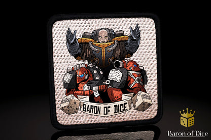 Baron's Dice Bag | Flaming Book Velcro Patch