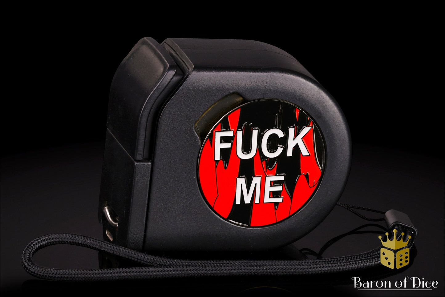 Wargaming Tape Measure | Baron's Coin™ Compatible | F*** Me | Red