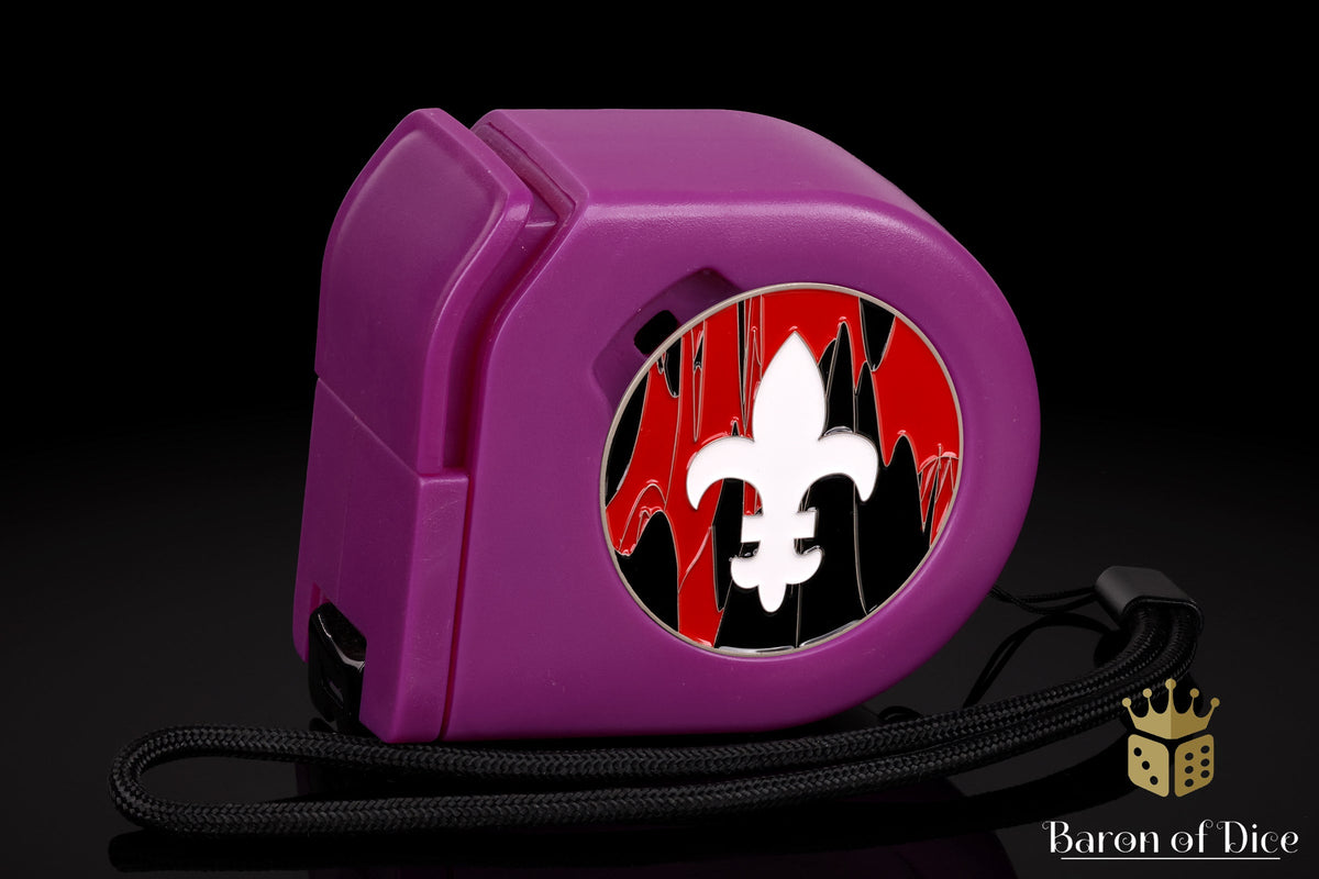 Wargaming Tape Measure | Baron's Coin™ Compatible | Fleur De Lis | Red