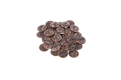 Egyptian Themed Gaming Coins - Tiny 15mm (18-Pack)