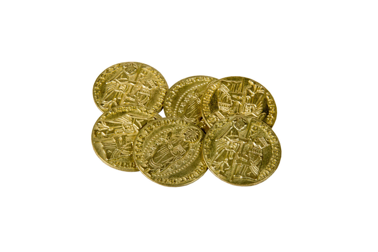Renaissance Themed Gaming Coins - Jumbo 35mm (6-Pack)