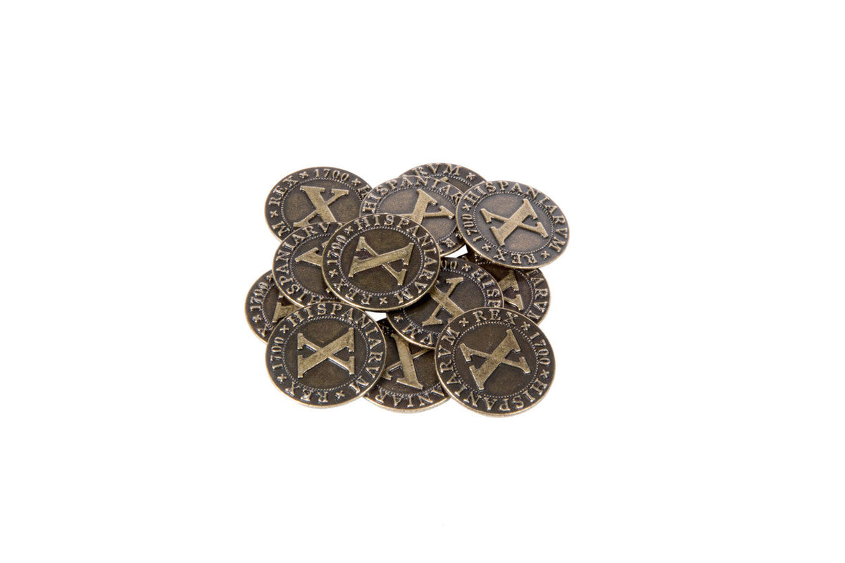 Pirate Doubloons Themed Gaming Coins - Medium 25mm (12-Pack)