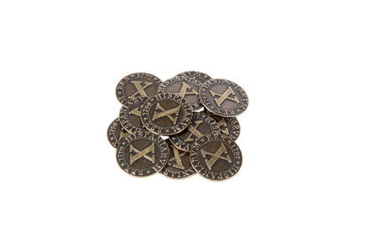 Pirate Doubloons Themed Gaming Coins - Medium 25mm (12-Pack)