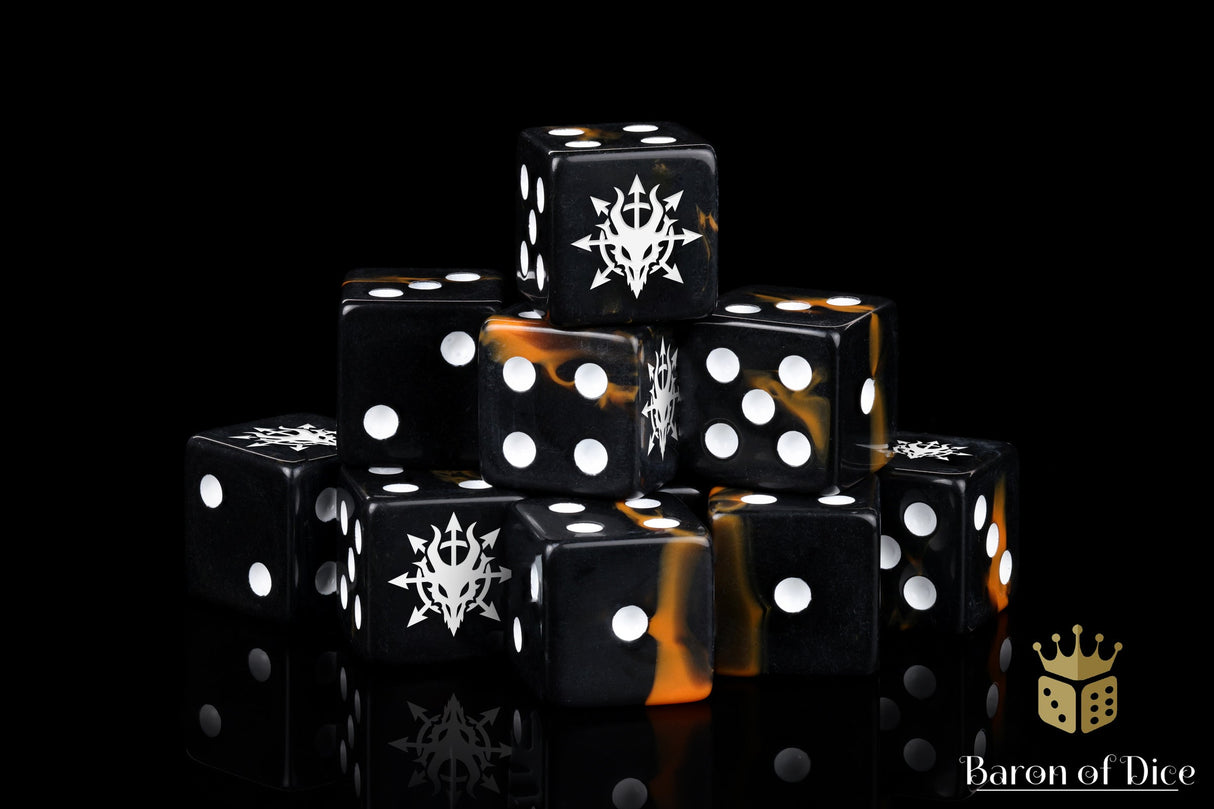 Devil Dragon Dice - Black Lava