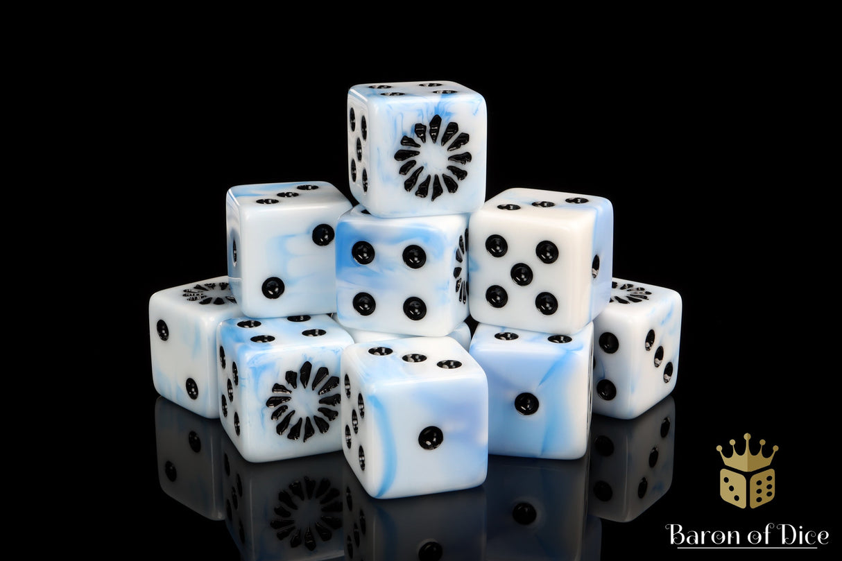 Fanged Maw Dice - White Ice