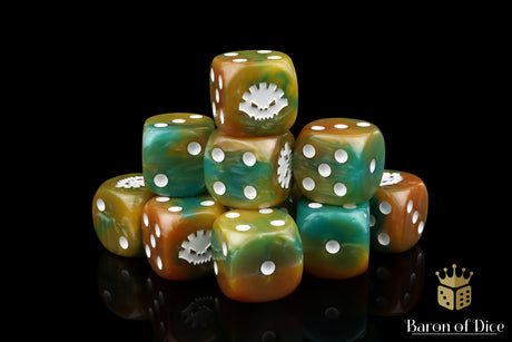 Aztec Lizard Dice - Golden Scale