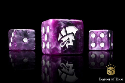 Alien Dice - Purple & White