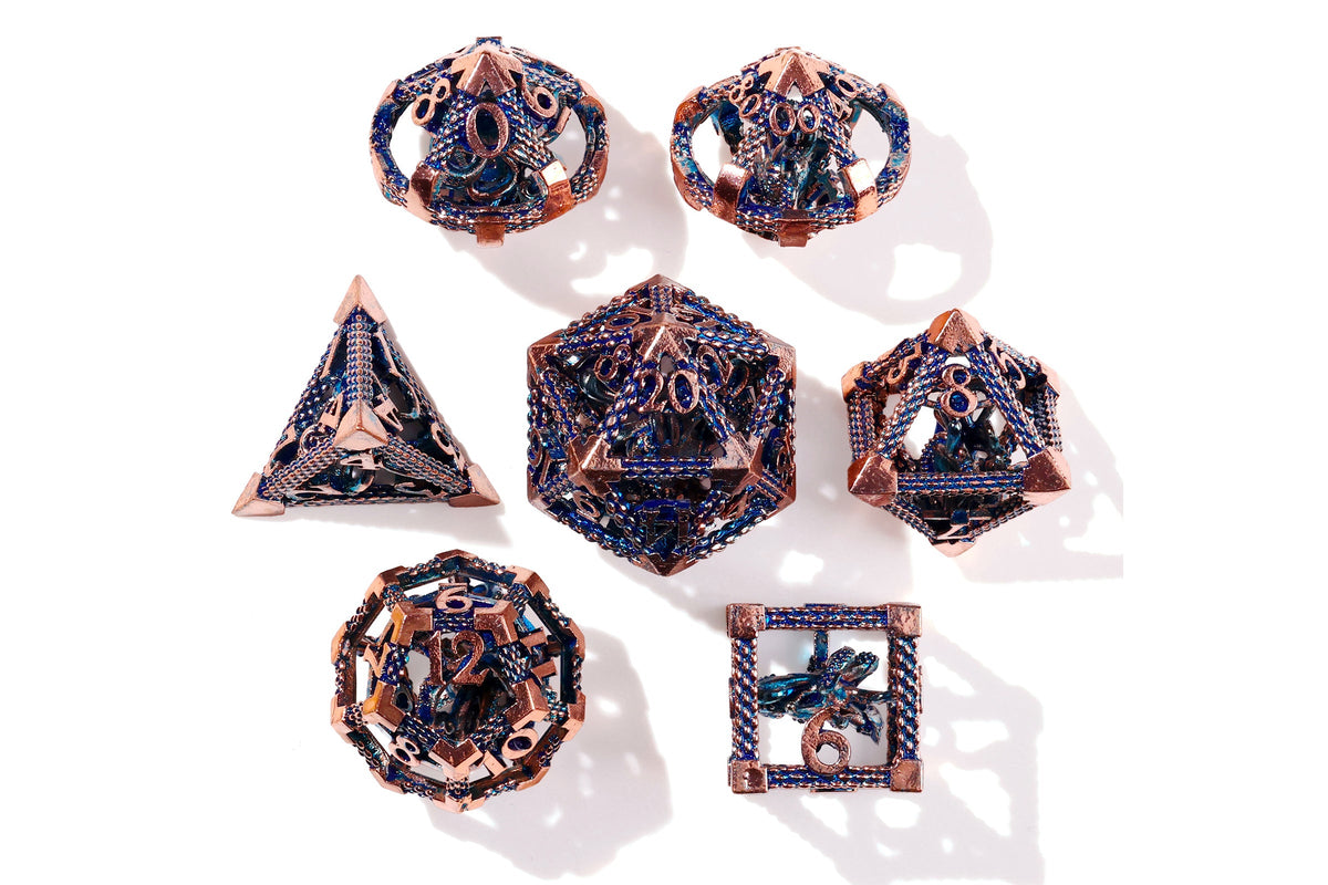 Ancient Kraken Metal RPG Dice Set - 7 Pieces