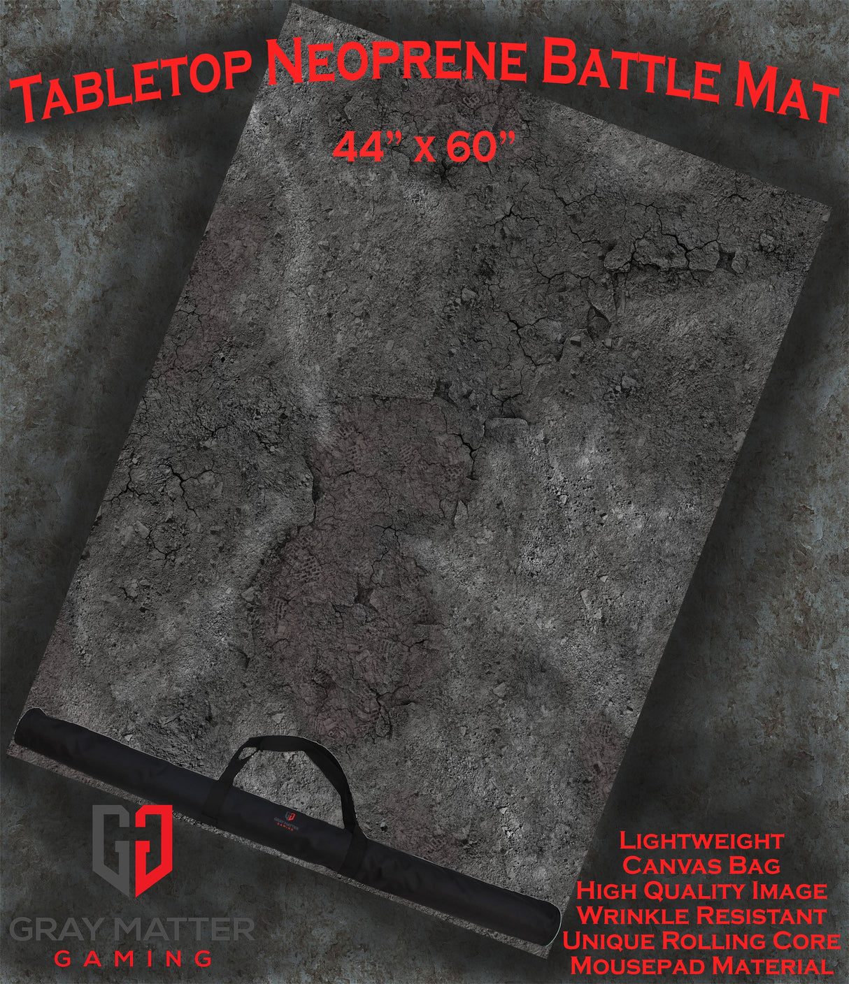 Ashen Wastelands - Neoprene Battle Mat with Bag