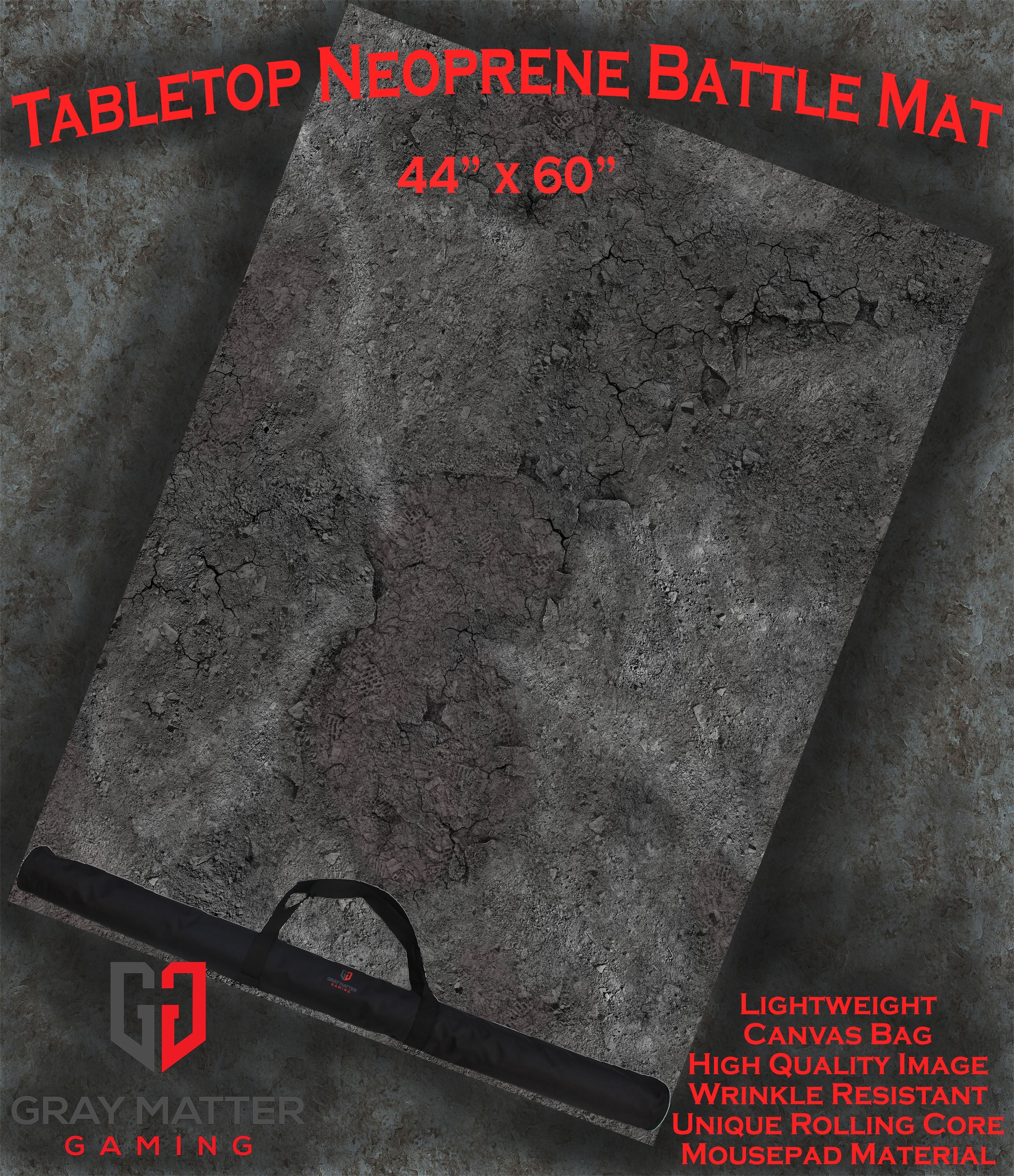 Ashen Wastelands - Neoprene Battle Mat with Bag