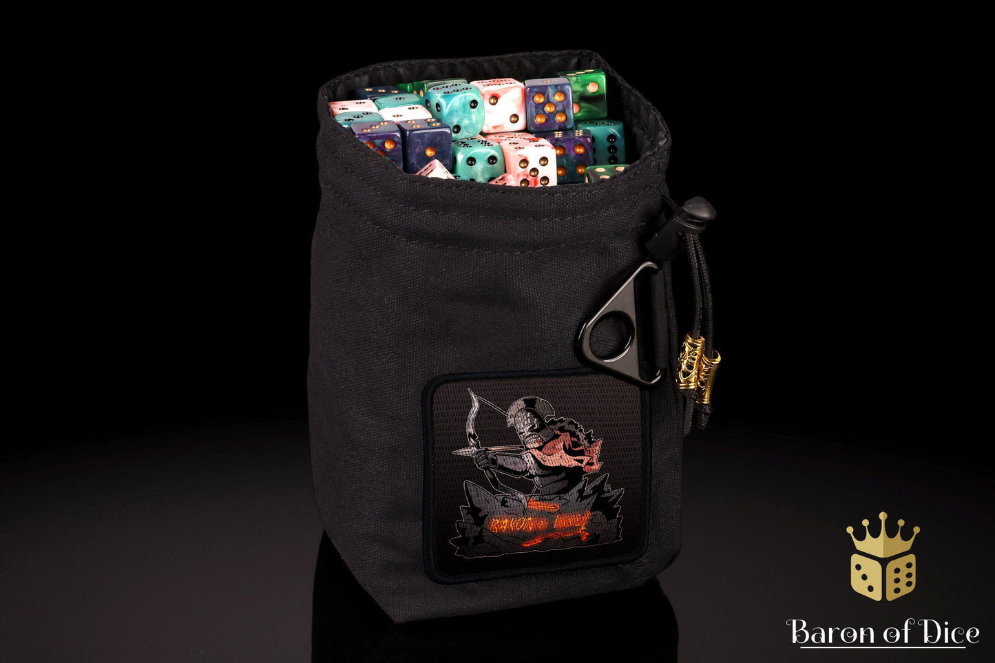 Baron's Dice Bag | Sole Ring | White Warpaint Velcro Patch