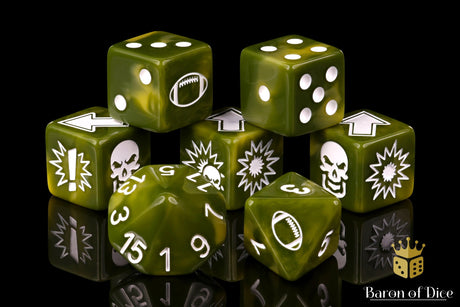 Diseased - Bloody Football Dice (Set of 7)