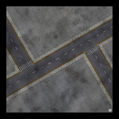 Mats by Mars: Crime Alley (Intersection) Tabletop Wargaming Play Mat