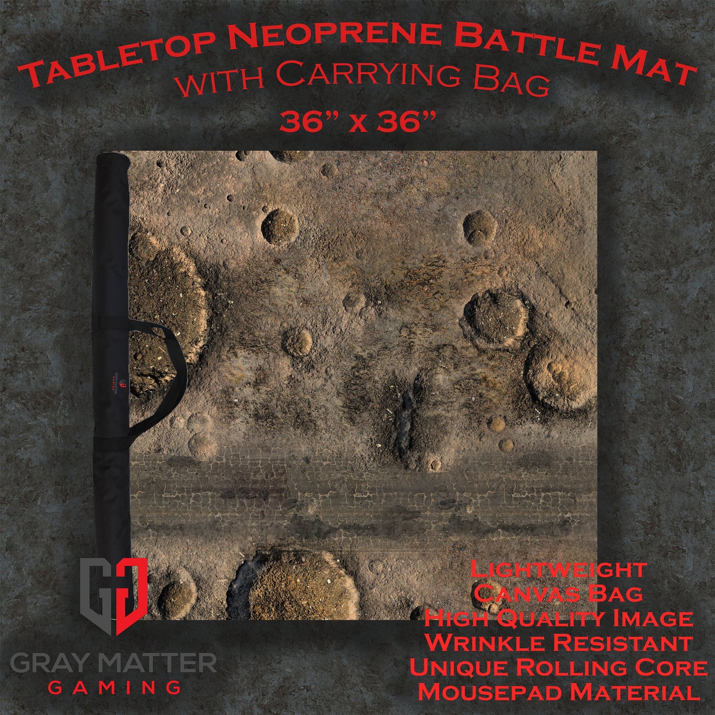 Blasted Battlefield - Neoprene Battle Mat with Bag