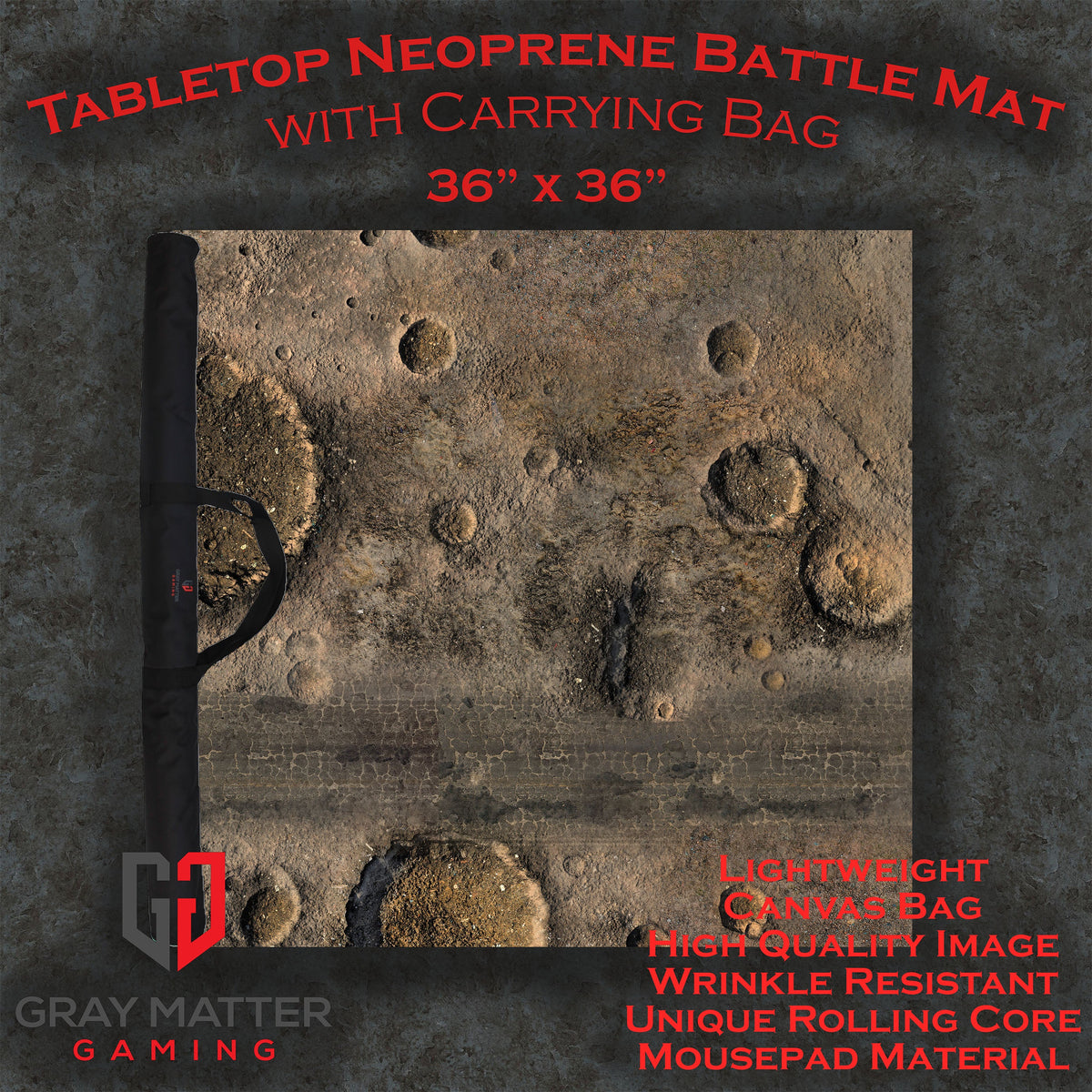 Blasted Battlefield - Neoprene Battle Mat with Bag