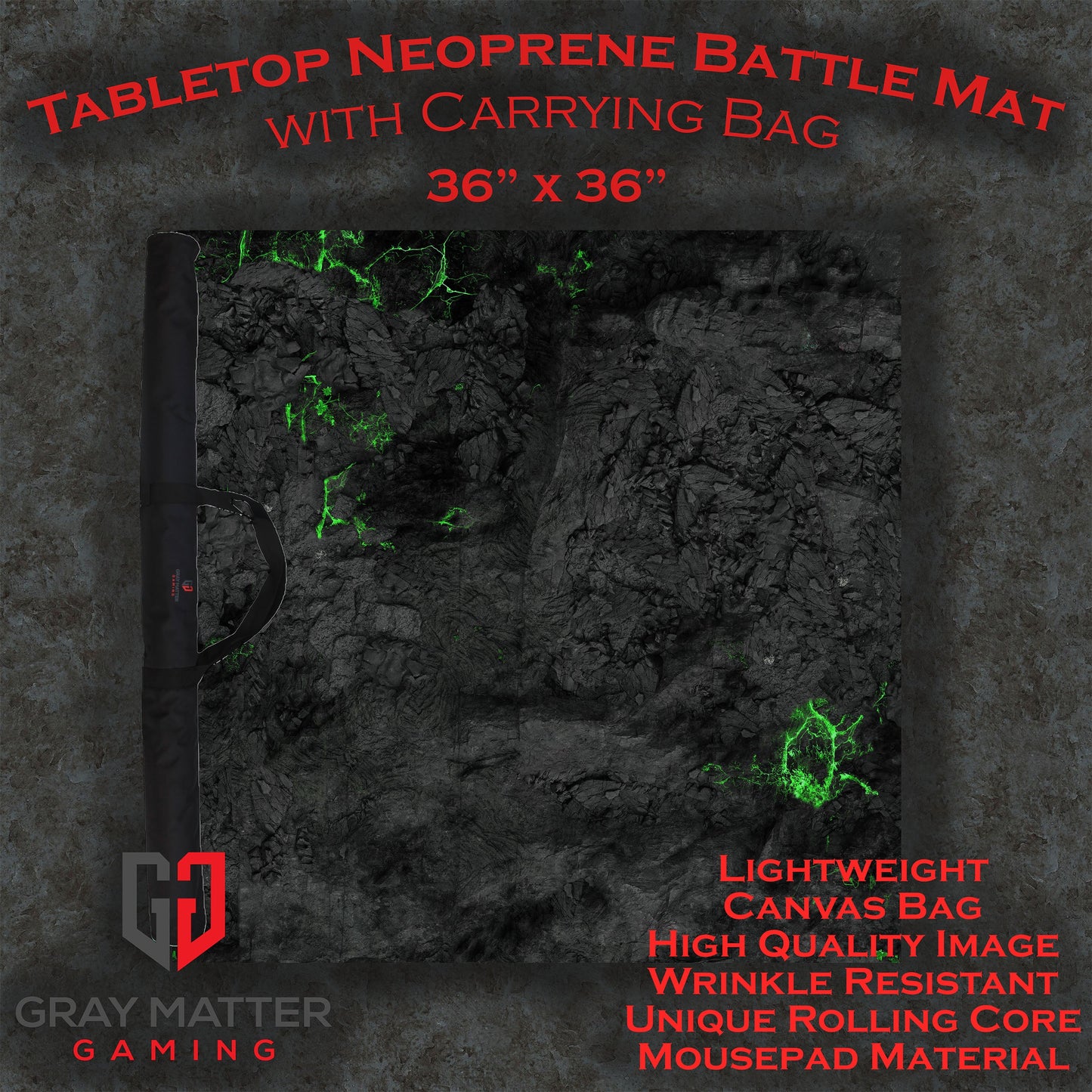 Blighted Cavern - Neoprene Battle Mat with Bag