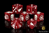 Blood Red - Bloody Football Dice (Set of 7)