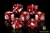 Blood Red - Bloody Football Dice (Set of 7)