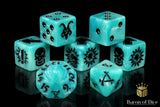 Ethereal Blue - Bloody Football Dice (Set of 7)