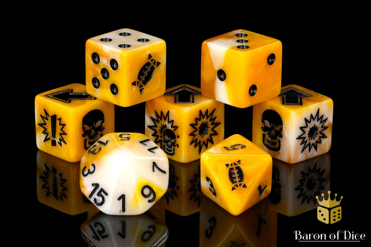 Go for Gold - Bloody Football Dice (Set of 7)