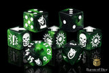 Warp Green - Bloody Football Dice (Set of 7)